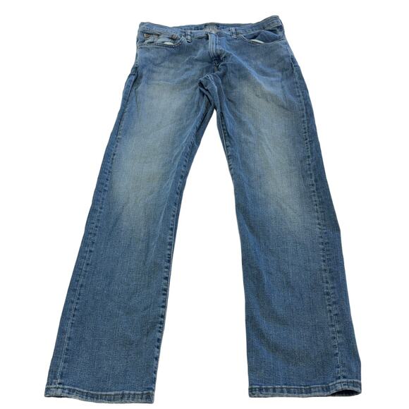 Polo Ralph Lauren Jeans Mens 34 x 31 Blue Denim Hampton Relaxed Straight Leg - Picture 1 of 8